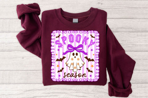 Striped Spooky Season SVG PNG, Cute Halloween Ghost SVG PNG SVG SVG Studio 