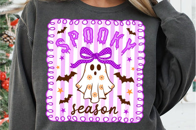 Striped Spooky Season SVG PNG, Cute Halloween Ghost SVG PNG SVG SVG Studio 