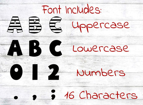 Stripes Font SVG Sassy Vector Girl 