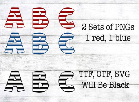 Stripes Font SVG Sassy Vector Girl 