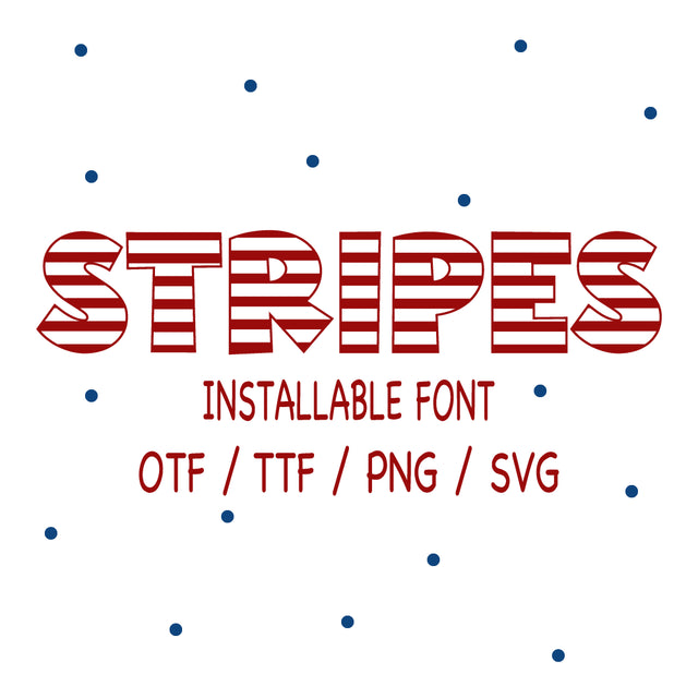 Stripes Font SVG Sassy Vector Girl 