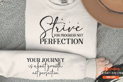Strive for progress not perfection Sleeve SVG Design SVG Designangry 