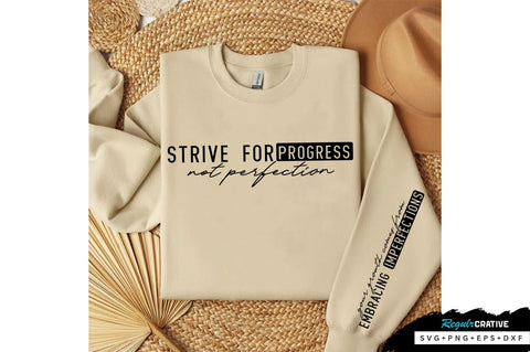 Strive for progress Sleeve SVG Design, Inspirational sleeve SVG, Motivational Sleeve SVG Design, Positive Sleeve SVG SVG Regulrcrative 