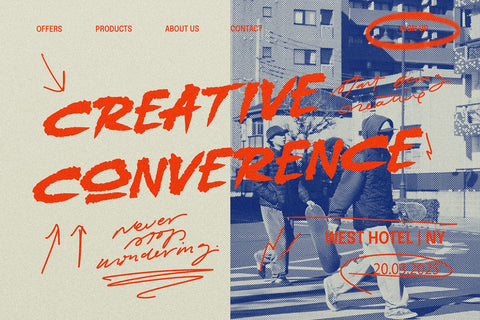 Strogers - a Rough Brush font Font Mozzatype 