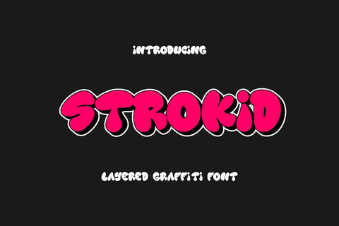 Strokid Layered | Bubble Graffiti Font Font Mozzatype 