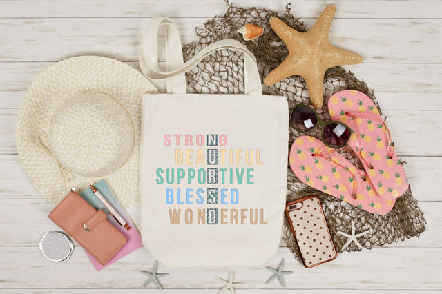 Strong Beautiful Supportive Blessed Wonderful Sublimation Sublimation SVGista 