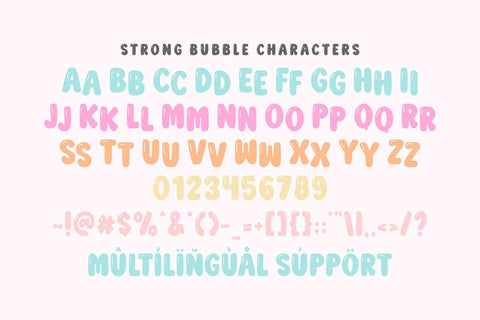Strong Bubble - Cute Bubble Display Font Font Masyafi Studio 