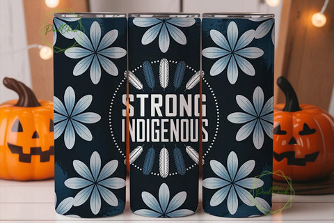Strong Indigenous 20oz Tumbler Wrap Sublimation PixelChick 
