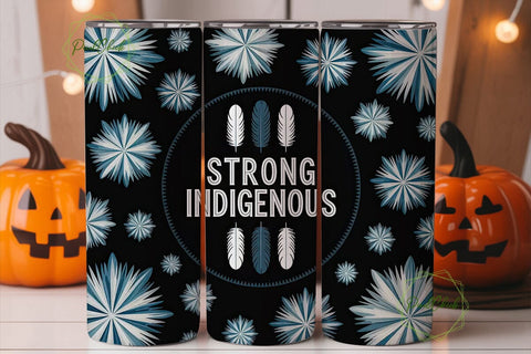 Strong Indigenous 20oz Tumbler Wrap Sublimation PixelChick 