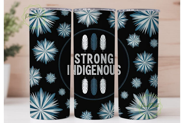 Strong Indigenous 20oz Tumbler Wrap Sublimation PixelChick 