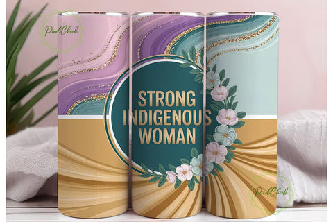 Strong Indigenous Woman 20oz Tumbler Sublimation PixelChick 