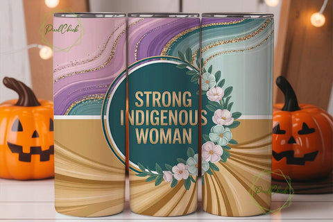 Strong Indigenous Woman 20oz Tumbler Sublimation PixelChick 
