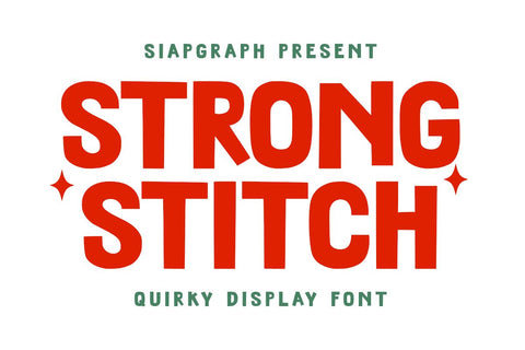 Strong Stitch - Quirky Display Font Font Masyafi Studio 