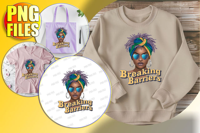 Strong Woman Art Sublimation PNG Sublimation afrosvg 