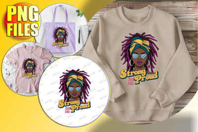 Strong Woman Quote Portrait PNG Clipart Sublimation afrosvg 