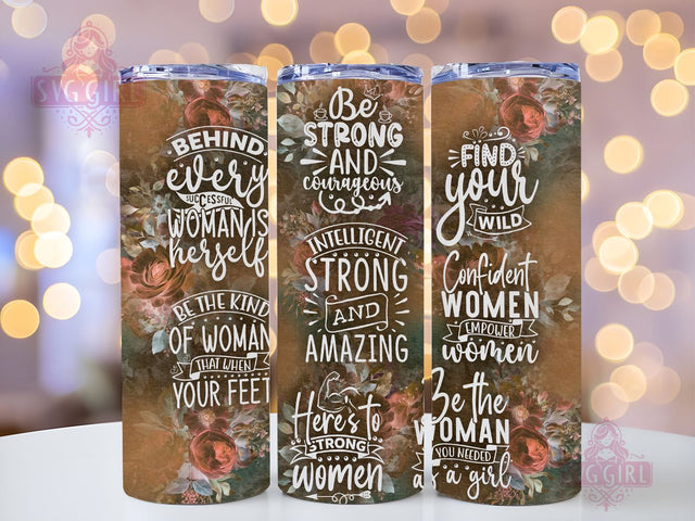 Strong Woman Quotes 20oz Tumbler Wrap Sublimation Design, Straight Tapered Tumbler Wrap, Strong Woman Tumbler Png, Instant Digital Download Sublimation SvggirlplusArt 