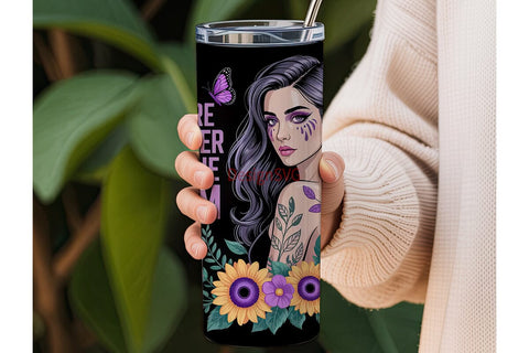 Strong Woman Sunflower 20oz Tumbler Wrap Sublimation DesignSVG 