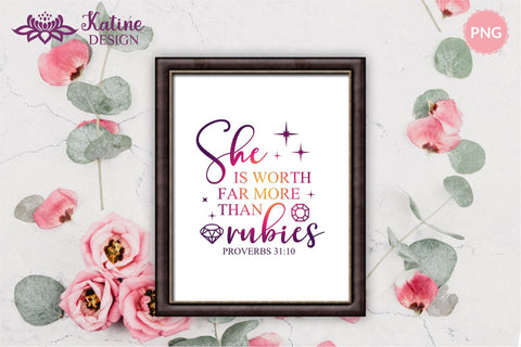 Strong Woman SVG, Christian SVG, Christian Quotes, Bible Verse SVG, Empowered Woman, SVG Bundle, Christian Sayings for Women, Motivational SVG, Inspirational SVG, Proverbs SVG KatineDesign 