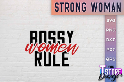 Strong Woman SVG Quotes | Women Power SVG | Beauty SVG Design v.1 SVG The T Store Design 