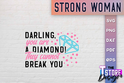Strong Woman SVG Quotes | Women Power SVG | Beauty SVG Design v.1 SVG The T Store Design 