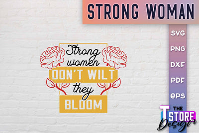 Strong Woman SVG Quotes | Women Power SVG | Beauty SVG Design v.1 SVG The T Store Design 