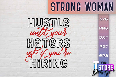 Strong Woman SVG Quotes | Women Power SVG | Beauty SVG Design v.1 SVG The T Store Design 