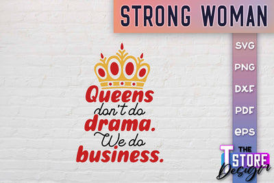 Strong Woman SVG Quotes | Women Power SVG | Beauty SVG Design v.1 SVG The T Store Design 