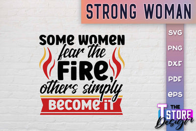 Strong Woman SVG Quotes | Women Power SVG | Beauty SVG Design v.1 SVG The T Store Design 