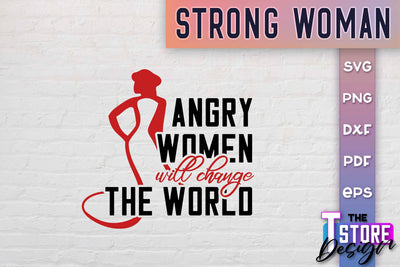 Strong Woman SVG Quotes | Women Power SVG | Beauty SVG Design v.2 SVG The T Store Design 