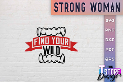 Strong Woman SVG Quotes | Women Power SVG | Beauty SVG Design v.2 SVG The T Store Design 