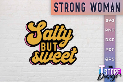 Strong Woman SVG Quotes | Women Power SVG | Beauty SVG Design v.2 SVG The T Store Design 