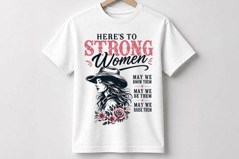 Strong Women Cowgirl Quote PNG | Women's Empowerment Sublimation PNG SVG BillahCrafts 