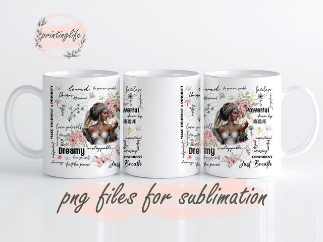 Strong Women Girl Boss Boho Design Big Beautiful Women Mug Wrap Design, Instant Digital Design Download Mug Wrap Design, Mug Design PNG Sublimation PrintingLife 
