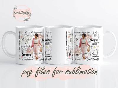 Strong Women Girl Boss Boho Design Big Beautiful Women Mug Wrap Design, Instant Digital Design Download Mug Wrap Design, Mug Design PNG Sublimation PrintingLife 
