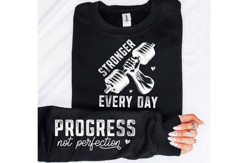 Stronger Every Day Sleeve SVG, Boho Inspirational SVG, Love Yourself SVG, Positive Quotes SVG Design SVG Regulrcrative 