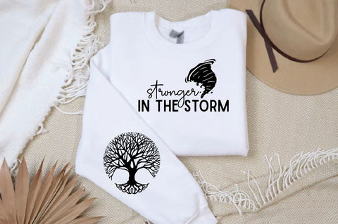 Stronger in the Storm Sleeve SVG Design, Christian Sleeve SVG, Faith SVG Design, Jesus Sleeve SVG SVG Regulrcrative 