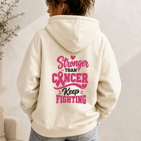 Stronger Than Cancer Embroidery Design – Breast Cancer Awareness Ribbon Machine Embroidery File, Keep Fighting Pink Ribbon Design Embroidery/Applique DESIGNS PatternFeed8 