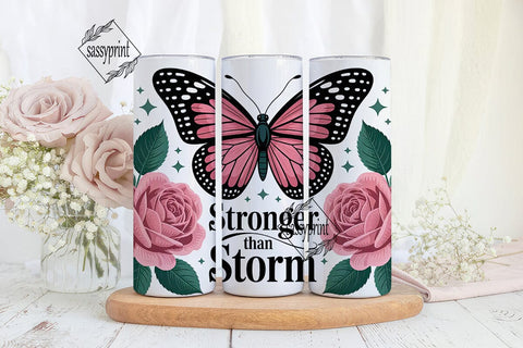 Stronger Than Storm 20oz Tumbler Wrap Sublimation sassyprint 