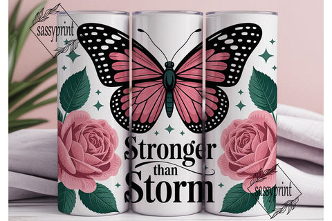 Stronger Than Storm 20oz Tumbler Wrap Sublimation sassyprint 