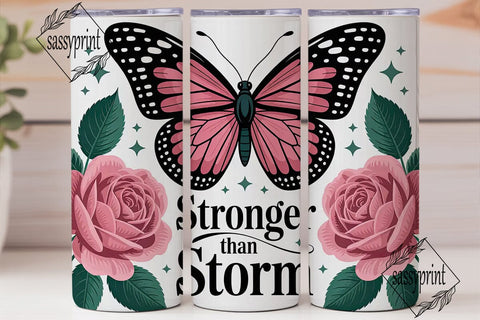 Stronger Than Storm 20oz Tumbler Wrap Sublimation sassyprint 