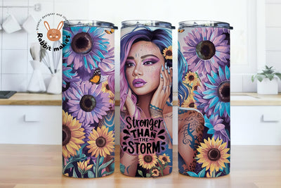 Stronger Than The Storm 20oz Skinny Tumbler Sublimation Designs Sublimation Rabbitmakies 