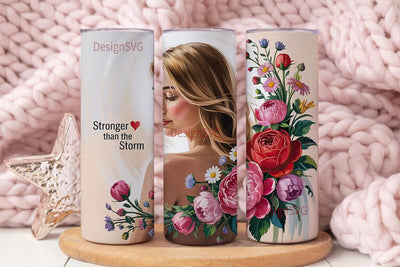 Stronger Than The Storm 20oz Tumbler Sublimation DesignSVG 