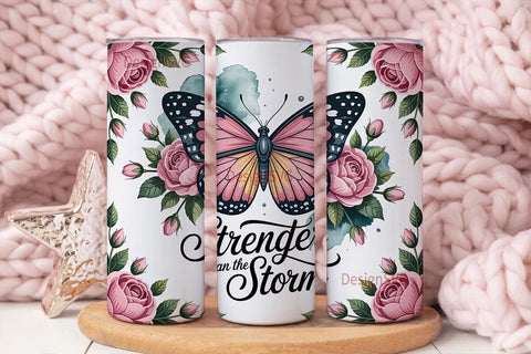 Stronger Than The Storm 20oz Tumbler Sublimation DesignSVG 