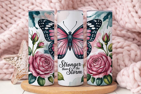Stronger Than The Storm 20oz Tumbler Sublimation DesignSVG 