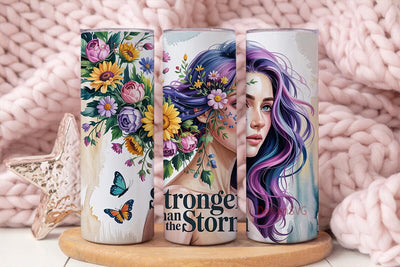 Stronger Than The Storm 20oz Tumbler Sublimation DesignSVG 