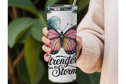 Stronger Than The Storm 20oz Tumbler Sublimation DesignSVG 