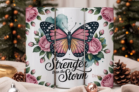 Stronger Than The Storm 20oz Tumbler Sublimation DesignSVG 