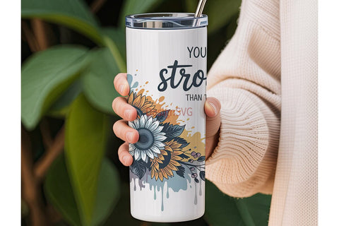Stronger Than The Storm 20oz Tumbler Sublimation DesignSVG 