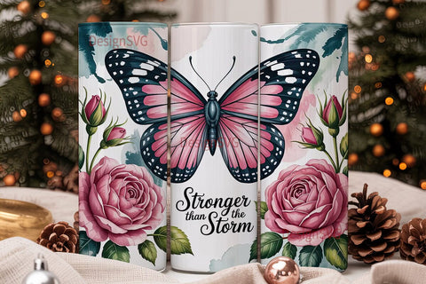 Stronger Than The Storm 20oz Tumbler Sublimation DesignSVG 