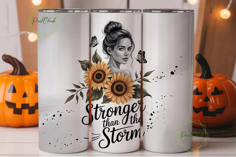 Stronger Than The Storm 20oz Tumbler Sublimation PixelChick 